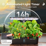 SUNCOZE Hydroponics Growing System, 12 Pods, 12.4 in Adjustable Height