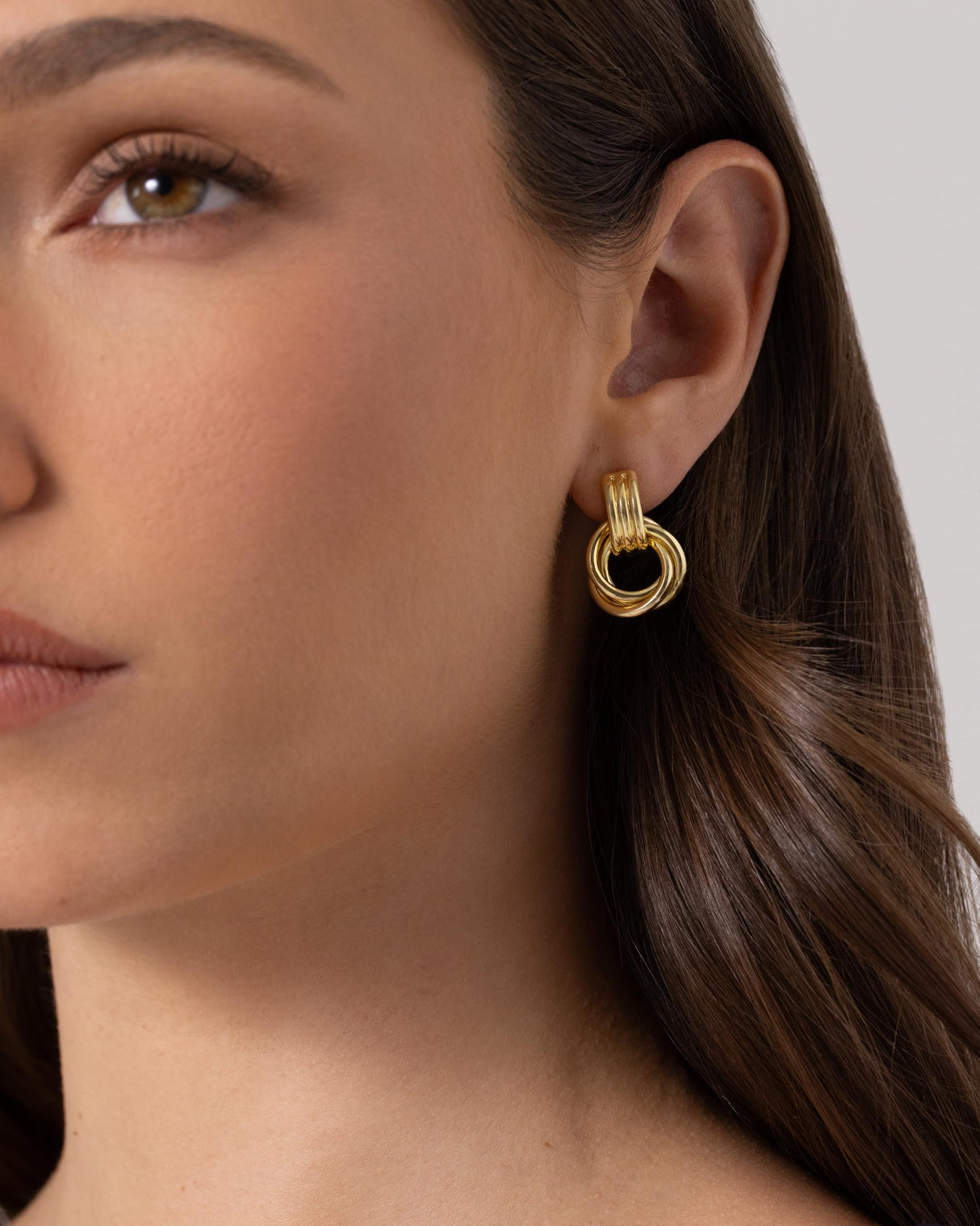 PAVOI Chunky Drop Earrings for Women, Yellow Gold, Size 22 x 14 Millimeters