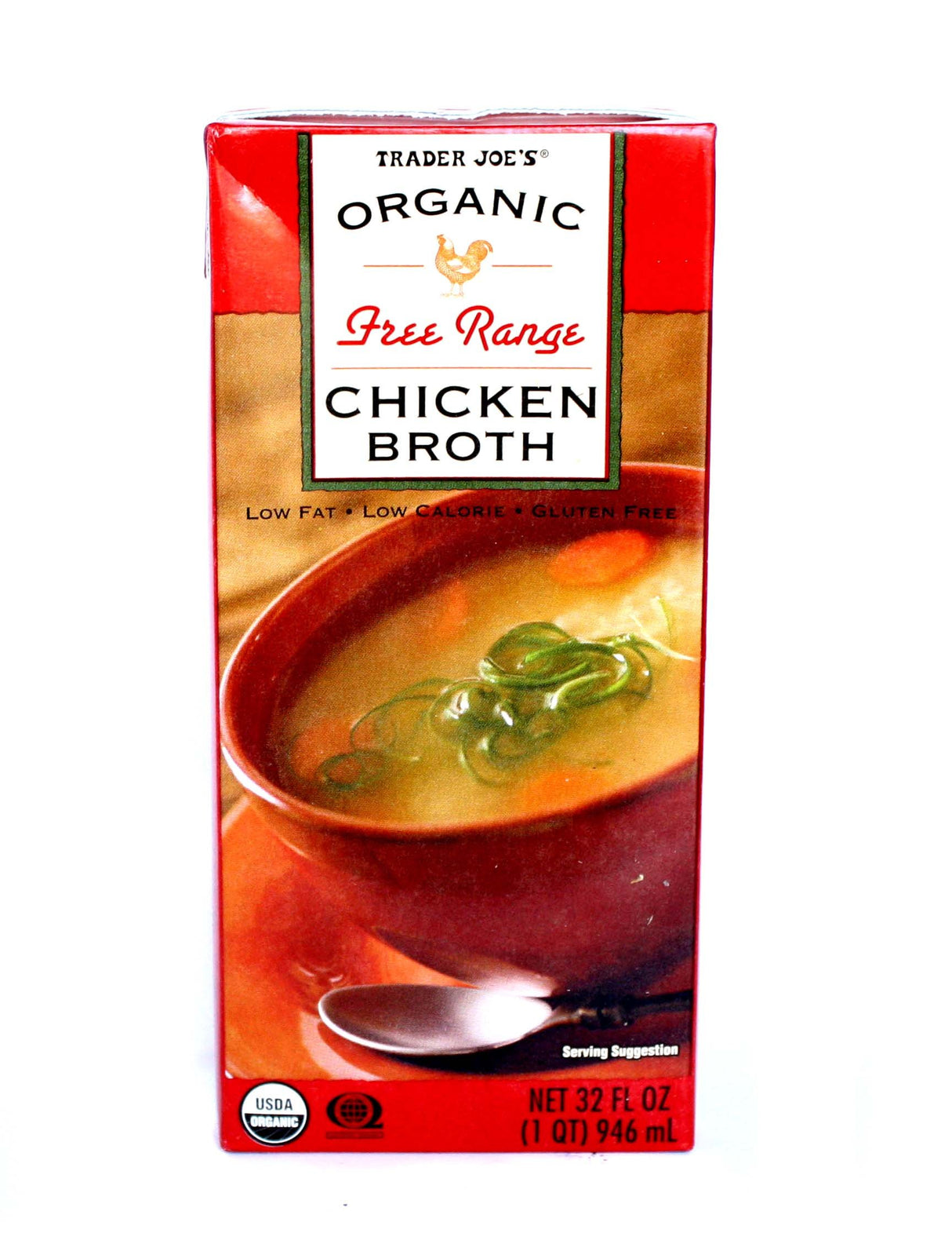Trader Joe's Organic Free Range Chicken Broth 32 fl oz