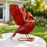 Nacome Cardinal Garden Decor Metal Yard: Art Outdoor Sculptures & Statues Large Red Bird Ornaments for Patio Balcony Front Backyard - Valentines Day Gifts for Her Wife Women Mom Grandma Birthday