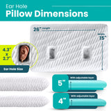 BLISSBURY Ear Pillow with Hole | Ear Piercing Pillow | Adjustable Memory Foam with for chondrodermatitis CNH | Piercing Pillow for Side Sleepers