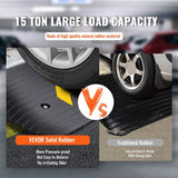 VEVOR 3" Rise Rubber Threshold Ramp for Doorway,Door Ramp with Non-Slip Textured Surface,33069lbs Load Capacity, Rubber Curb Ramp for Wheelchair and Scooter