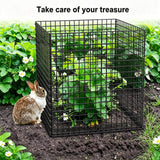(4 Packs) Plant Protectors from Animals, 14.8" Lx14.8 Wx15.7 H Heavy-Duty Large Wire Plant Cages, Keep Rabbits Out for Vegetables, Shrubs & New Plants