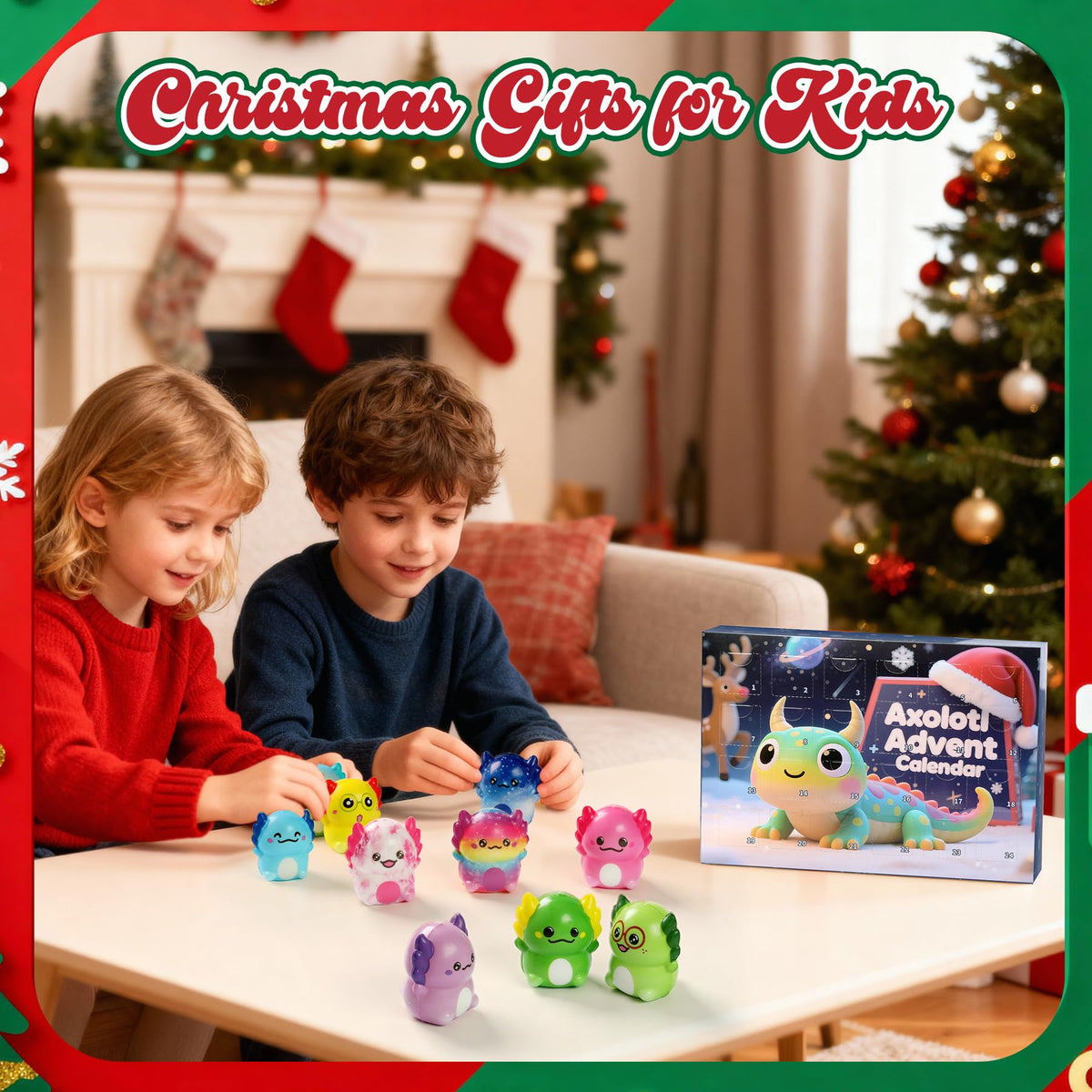 Christmas Advent Calendar 2026, Axolotl Slow Rising Squishy Advent Calendar