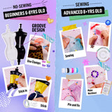 ONE TO FOUR 800+Pcs Fashion Designer Kits for Girls with 6 Mannequins - Girls Fashion Design Craft Kit, Sewing Kit for Kid 8-12, Birthday Christmas Gifts for Teens Girl 6 7 8 9 10 11 12