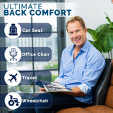 ComfiLife Lumbar Support Pillow for Office Chair – Premium Memory Foam Lumbar Pillow – Back Support for Office Chair, Car – Back Pain Relief, Improves Posture – 3 Adjustable Straps, Mesh + Leatherette