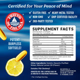 Triple Strength Omega 3 Fish Oil 3600 mg | EPA & DHA | Over 2100mg Omega-3 Fatty Acids | 1300mg EPA + 860mg DHA | Best Essential Fatty Acids | Premium Wild Caught & Burpless Fish Oil | 180 Ct