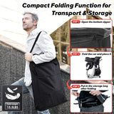 Henmnii Rollator Walker for Seniors, Lightweight Foldable All Terrain Rolling Walker with seat, Aluminum Walkers with 8 inch Rubber Wheels, Handles and Backrest for Seniors and Adult