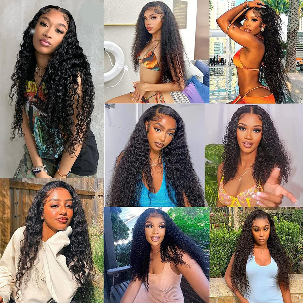 Lemoda 13x6 Full Lace Frontal Wig Human Hair 28 inch 200% Density 12A Virgin 13x6 Deep Wave Frontal Wigs Human Hair HD Transparent Lace Wig Deep Wave Lace Front Wig Human Hair Water Wave Wigs