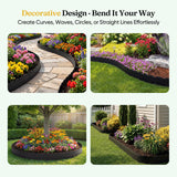 Grenebo 4.72 in x 33.2 Ft Garden Edging Border Kit, Flexible No Dig