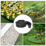 33FT Landscape Edging, 4 Inch Garden Edging Border with 50 Spikes, Flexible Lawn Edging for Trees, Landscape, Garden, Flower Beds, Lawn, Yard, Pathway, Paver Edge-Black