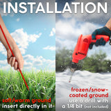 Reflective Driveway Markers 48 Inch 20 Pack, High Visibility Orange Driveway Stakes, Fiberglass Snow Markers with UV Resistant Coating for Parking and Property Marking