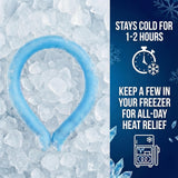 Set of 3 - Neck Cooling Tube for Heat Relief | Reusable Cooling Neck Ring | Wearable ice Pack for hot Weather | Ice wrap for Sports and Hiking | Personal Cooler for Temperature Regulation (Blue)