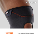 Shock Doctor Knee Support Compression, Light Support for Arthritis, Bursitis, Tendonitis, Patella Alignment, For Men & Women, Sold as Single unit (1)