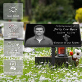 LIFTOMO Personalized Memorial Stones,headstones for Graves,Grave Markers for Cemetery for Humans,Black Granite Headstone,Grave Marker,Cemetery headstones,Outdoors Grave Plaques
