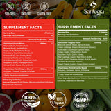 2000 MG Fruits and Vegetables Supplements, Natural Balance Over 35+ Fruits and Vegetables, 100% Whole Food Superfoods Fruit and Veggies Supplement, Energy Balance, Sugar-Free, Vegan, 120 Tablets