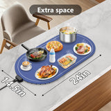 seenlast Warming Mat for Food with Adjustable Temperature Timer,10S Fast Heating Silicone Food Warmers for Parties Buffet and Home Daily,Food Warming Mat with Insulating Pad Raised Feet Protects Table
