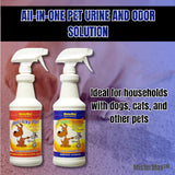 Mister Max Anti Icky Poo Enzyme Cleaner Spray Combo - Pet Urine Odor Remover & Tough Stain Remover with P-Bath (Urine Pre-Treat Conditioner)