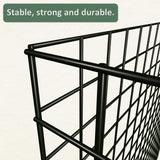 Warmfarm 12 Pics DIY Metal Plant Protectors from Deer, Garden Fencing Animal Barrier Size 11.8 * 11.8 inches, Mesh Plant Cage Chicken Wire Cloche for Plants with Stakes and Nylon Cables (12 Pcs)