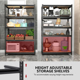ZEUKMXOO Heavy Duty Garage Shelving,5-Tier Garage Storage Shelves,2400LBS Storage Shelves Heavy Duty,Adjustable 5 Tier Shelving Unit,Heavy Duty Shelving for Garage Storage Warehouse,28''×12''×60''