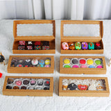 SLShePack 50PCS 12x5x1.5Inch Cookies Boxes with Window Bakery Boxes Macaron Boxes Cakesickle Boxes Chocolate Truffle Boxes Donut Treat Boxes for Christmas Valentine's Easter Mother's Day