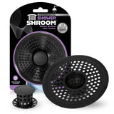 ShowerShroom Ultra Matte Black Hair Catcher, Stainless Steel Drain Protector, Fits All Shower Drains
