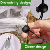 2PCS Large 7.8 x 7.8ft Fruit Tree Netting Cover with Zipper and Drawstring,Garden Insect Netting Plant Cover Transparent Bird Plant Barrier Flower Fruit Mesh Screen for Preventing Deer Squirrel Bugs