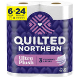 Quilted Northern Ultra Plush Toilet Paper, 24 Mega Rolls = 96 Regular Rolls, 3X Thicker*, 3 Ply Soft Toilet Tissue