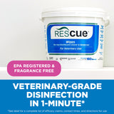 REScue One-Step Disinfectant Cleaner & Deodorizer Wipes for Vet Use – Cleaner for Kennels, Litter Boxes, Vet Offices, Pet Grooming Surfaces – Extra Large Wipes, 160-Count Bucket Refill (1 Pack)