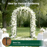 Miory Garden Arch Trellis for Climbing Plants Outdoor, 3.9x7.9ft Steel with PE Coating, Garden Archway for Vegetable, Vines, Wedding Arbor (Black)