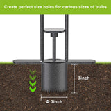 Dolibest Sod Plugger, Bulb Planter Tool with Non-Slip Grip Handle. Turf Cutter and Grass Plugger Tool with Dual Pedals, Sharp Serrations, Perfect for Zoysia, Bermuda and More (Upgrade)