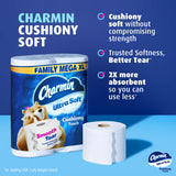 Charmin Toilet Paper Ultra Soft Cushiony Touch, 18 Family Mega XL Rolls = 126 Regular Rolls