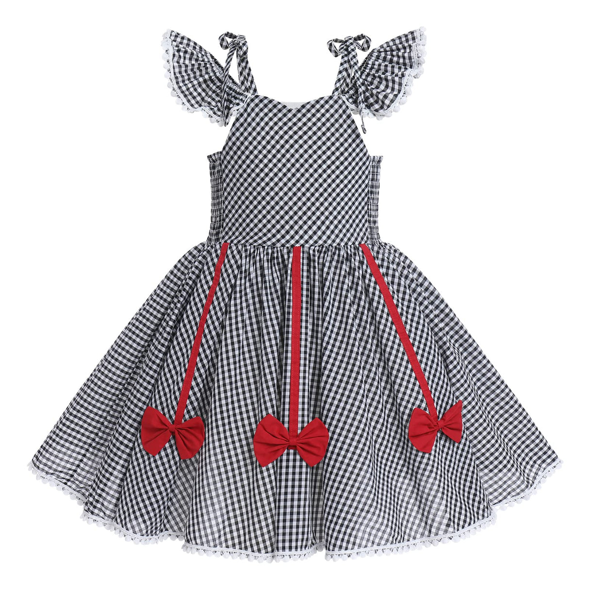Little Girls Christmas Costume Mommy and Me Christmas Matching Outfit Strapless Plaid Dress with Velvet Cape Set Cindy Lou Who Kids Dress Up Xmas Party Clothes Black White-Strapless 2-3 T