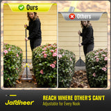 Jardineer Adjustable Leaf Rake, Expandable Lightweight Metal Yard Rakes