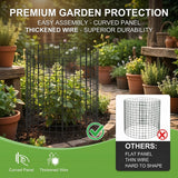 10 Packs Plant Protectors from Animals, 30Pcs 12"x 16" Large Metal Wire Mesh Garden Plant Cages for Outdoor Gardening, Chicken Wire Cloche Plant Cages for Rabbits with Zip Ties & Stakes(Black)