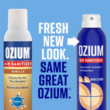 Ozium 8 Oz. Air Sanitizer & Odor Eliminator for Homes, Cars, Offices and More, Vanilla Scent, Pack of 6