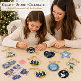 JOPHMO 16 Pcs Christmas Diamond Art Ornaments Kit - Nativity Scene