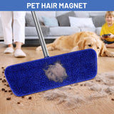 Microfiber Flat Mop for Hardwood Floors Cleaning with 55" Adjustable Handle
