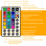 Ollny Christmas Lights 30FT 30Bulbs, RGBW Color Changing Outdoor Light, Plug in Remote Waterproof Shatterproof Timers G40 String Lights for Patio Balcony Porch Camping Deck Yard