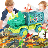 Dinosaur Truck Toys for Kids 3-5, Triceratops Car Toy with 15 Dino Figures,Large Activity Play Mat, Dinosaur Eggs, Dinosaur Play Set for Boys and Girls,Christmas Xmax,Stocking Stuffers