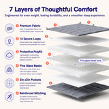 YnM 15lbs Weighted Blanket for Adults, 48x72 Inches, Dark Grey