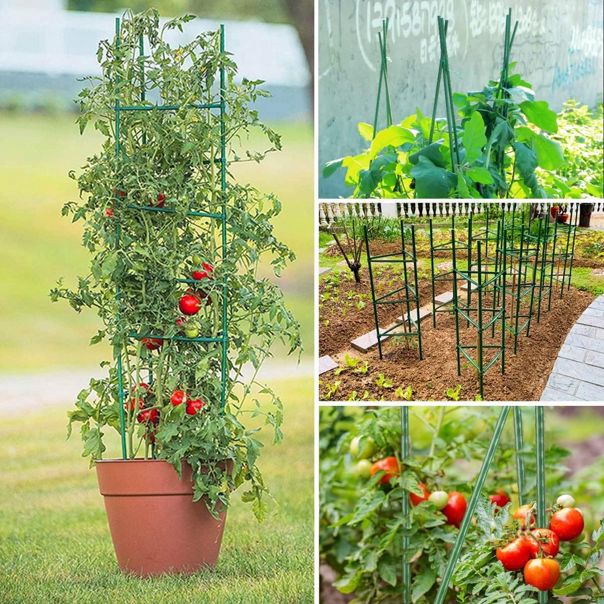 Yongblus 4Pack Tomato Cage for Garden, Up to 48inch Plant Support Stakes