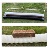 3 pack Flexible Rain Gutter Downspout Extensions,Drain Downspout Extender,Gutter Extension Flexible,Down Spout Drain Extension Pipes,Extendable from 21 to 60 Inches (3pcs white)