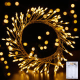 4 Pack Fairy Lights Battery Operated, 5 Feet 60 LED Twinkle String Lights Waterproof Firecracker Starry Lights for DIY Wreath Home Wedding Bedroom Mason Jar Holiday Christmas Decorations, Warm White