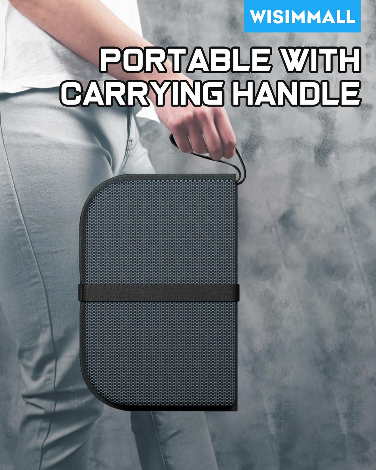 WISIMMALL Gel Seat Cushion, Portable Travel Cushion for Long Sitting, Thick & Foldable, 14.5" x 10.5" Large Size Chair Seat Cushion for Office Chair Car Wheelchair, Relief Sciatica Coccyx Pain