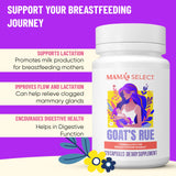 Mama's Select Organic Goat’s Rue Capsules for Breast Milk Production – Non-GMO, Vegan, Gluten- Free Lactation Support Supplement – Safe & Effective for Nursing Moms – Third-Party Tested