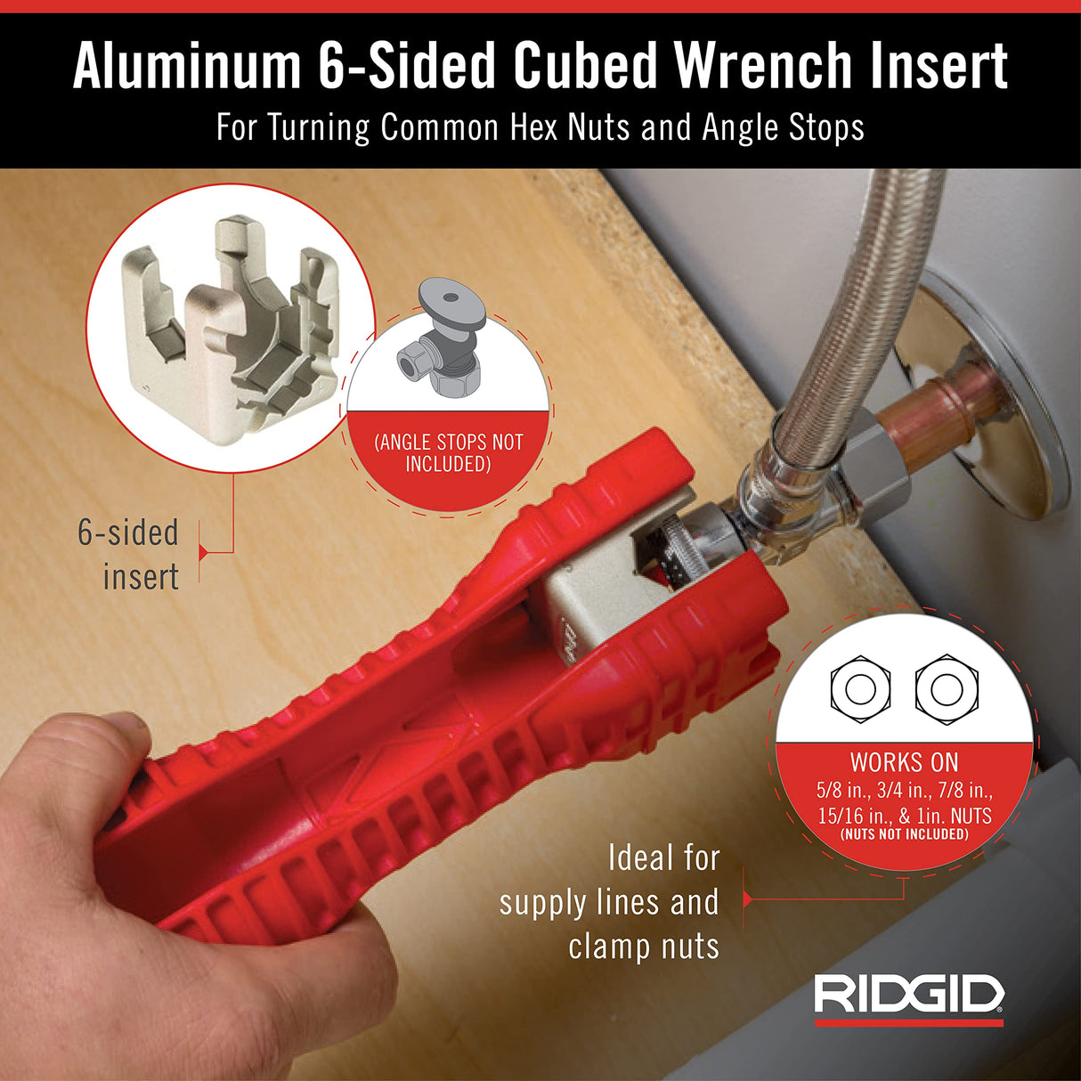 RIDGID 57003 EZ Change Plumbing Wrench Faucet Installation and Removal Tool
