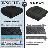 WSGJHB Car Booster Seat Cushion Posture Cushion Portable Breathable Mesh, Effectively Increase The Field of View Ideal for Office, Home, Angle Lift Seat Cushions,Black