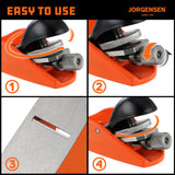 JORGENSEN No.101 Mini Wood Planer - Mini Hand Planer for Woodworking, Block Plane, Small Hand Plane for Trimming, Wood Planing, Craft, Professional Ductile Iron Body, Adjustable Cutting Depth