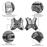 ZUETK Weighted Vest, 6lb/8lb/12lb/16lb Weight Vest with Reflective Stripe, Weighted Vest for Men Women Workout Equipment for Strength Training, Running, Jogging, Fitness, Weight Loss